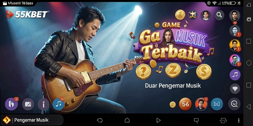 Tampilan gameplay yang interaktif dan penuh musik dari 55KBET.