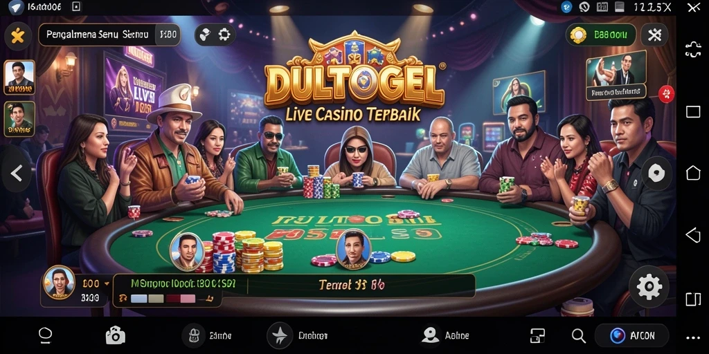 Tampilan menakjubkan dari gameplay Live Casino di DULTOGEL.