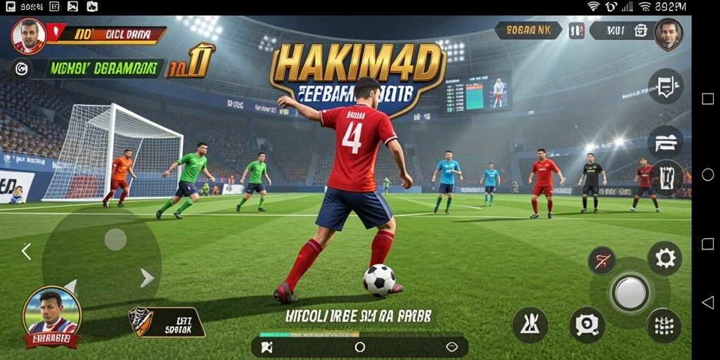 Tampilan gameplay HAKIM4D dengan aksi olahraga yang seru.