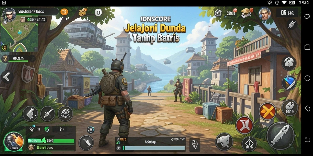 Tampilan gameplay IDNSCORE yang menakjubkan dalam dunia terbuka.