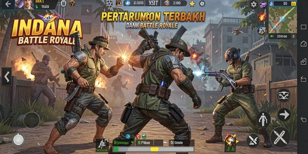Gameplay seru dan menegangkan dalam Battle Royale INDAAA.