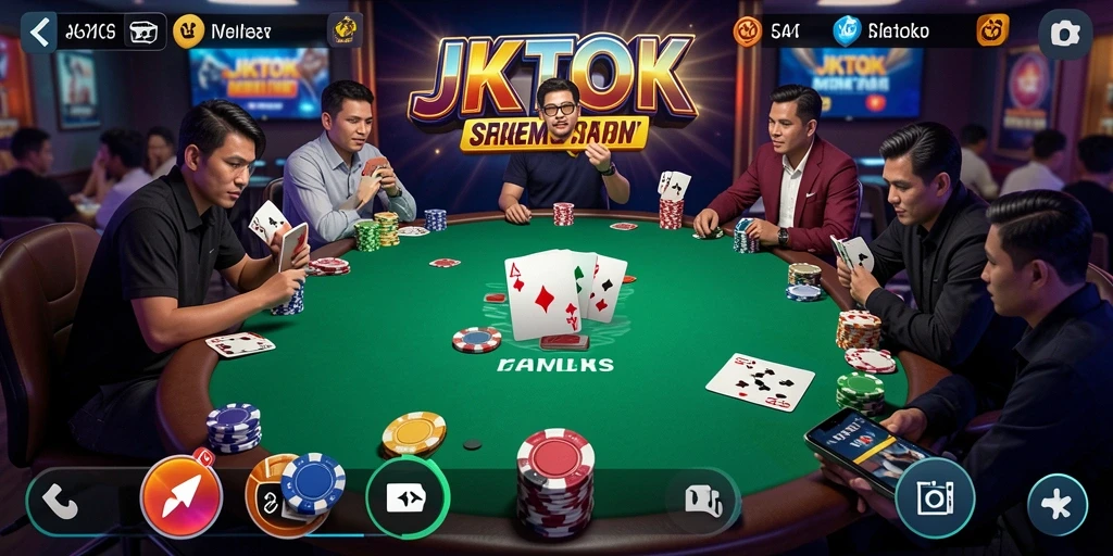 Tampilan gameplay poker yang menarik di JKTOK.