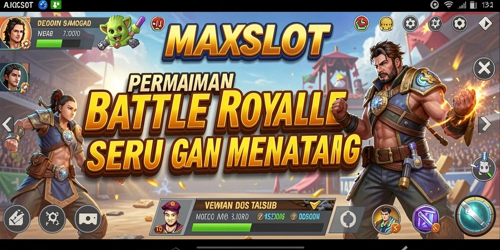 Tampilan seru dari gameplay MAXSLOT dalam aksi Battle Royale.