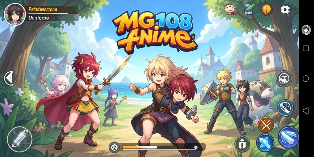 Tampilan gameplay seru dan karakter Anime yang menarik dari MG108.