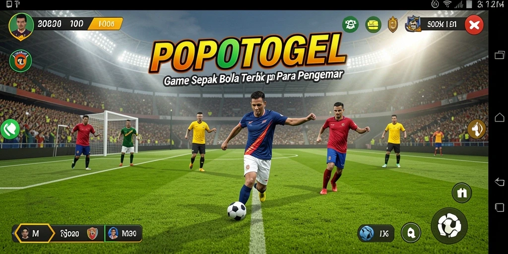 Gameplay penuh aksi di POPOTOGEL dengan tim sepak bola pilihan.