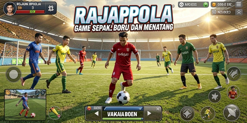 Tampilan menarik dari gameplay sepak bola RAJAPOLA