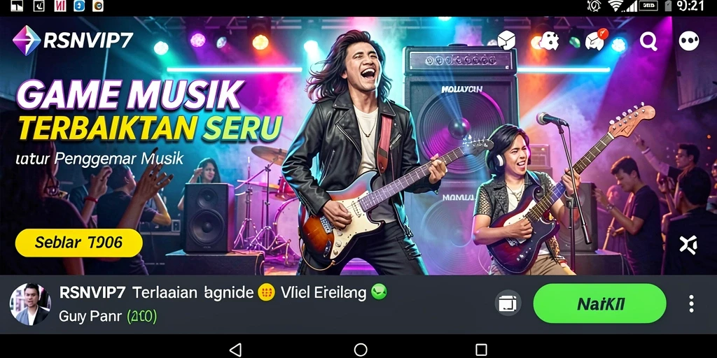Screenshot gameplay RSNVIP7 menunjukkan aksi bermain musik yang seru.