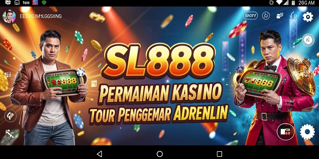 Screenshot gameplay SL888 yang menampilkan suasana Kasino yang mendebarkan.