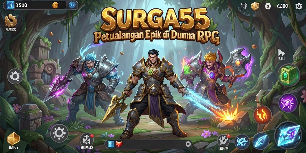 Tampilan permainan RPG SURGA55 yang penuh aksi dan petualangan.