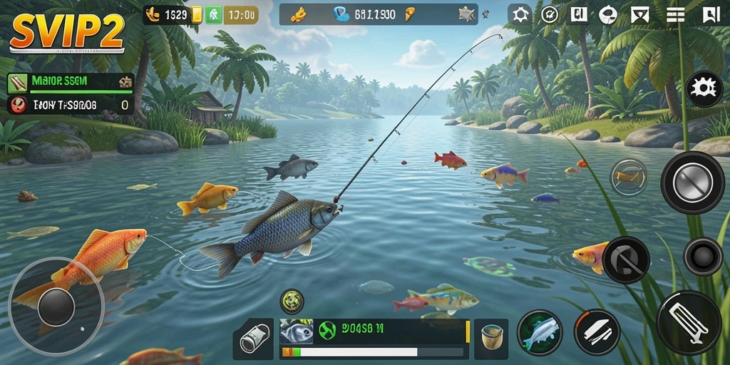 Tangkapan ikan yang mengesankan dalam gameplay SVIP2.