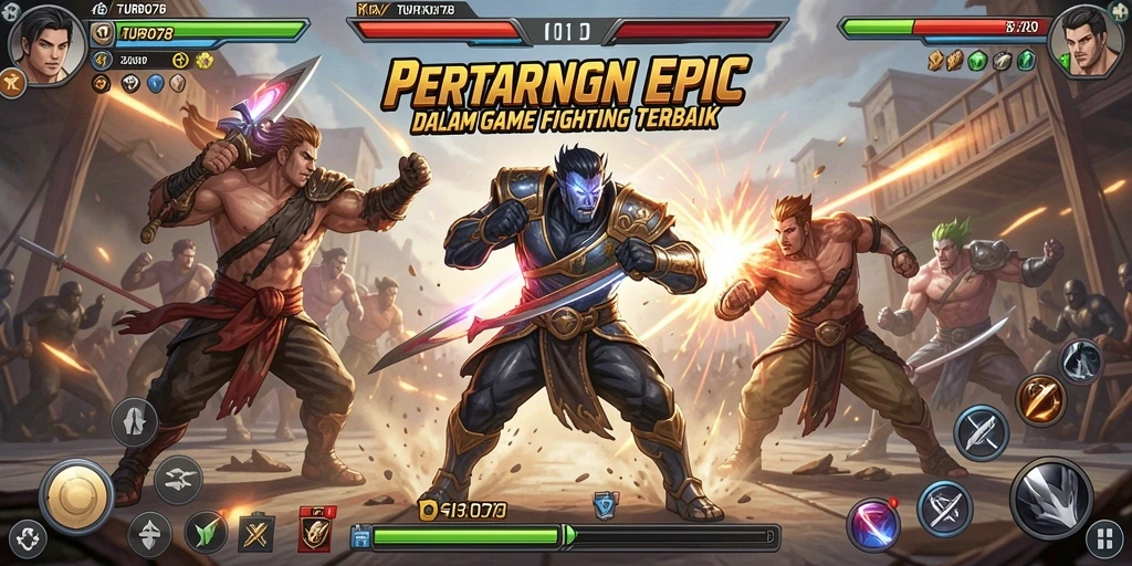 Screenshot TURBO78 menampilkan aksi pertarungan seru dan grafis yang memukau.
