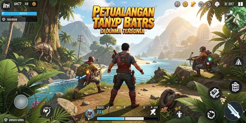 Screenshot UH77 menampilkan aksi eksplorasi mendalam di dunia Open World yang dinamis.