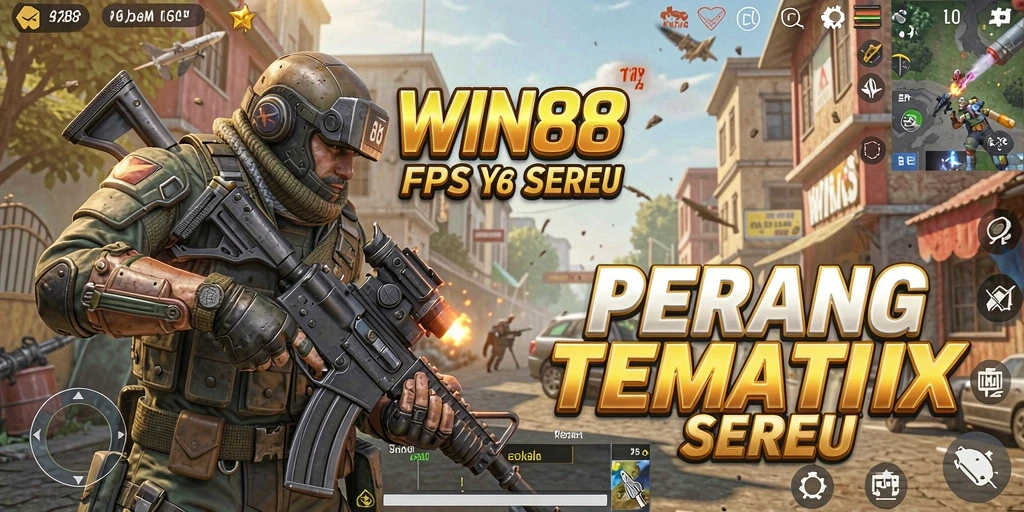 Tangkapan layar menunjukkan aksi menembak intens dalam WIN88.
