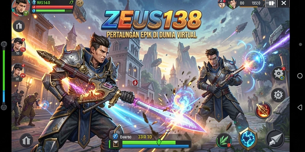 Screenshot gameplay ZEUS138 dengan aksi pertarungan yang mendebarkan.
